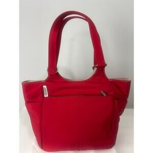 Sale !!!! ELLINGTON Red Travel Tote Bag Purse with Multiple Pockets
